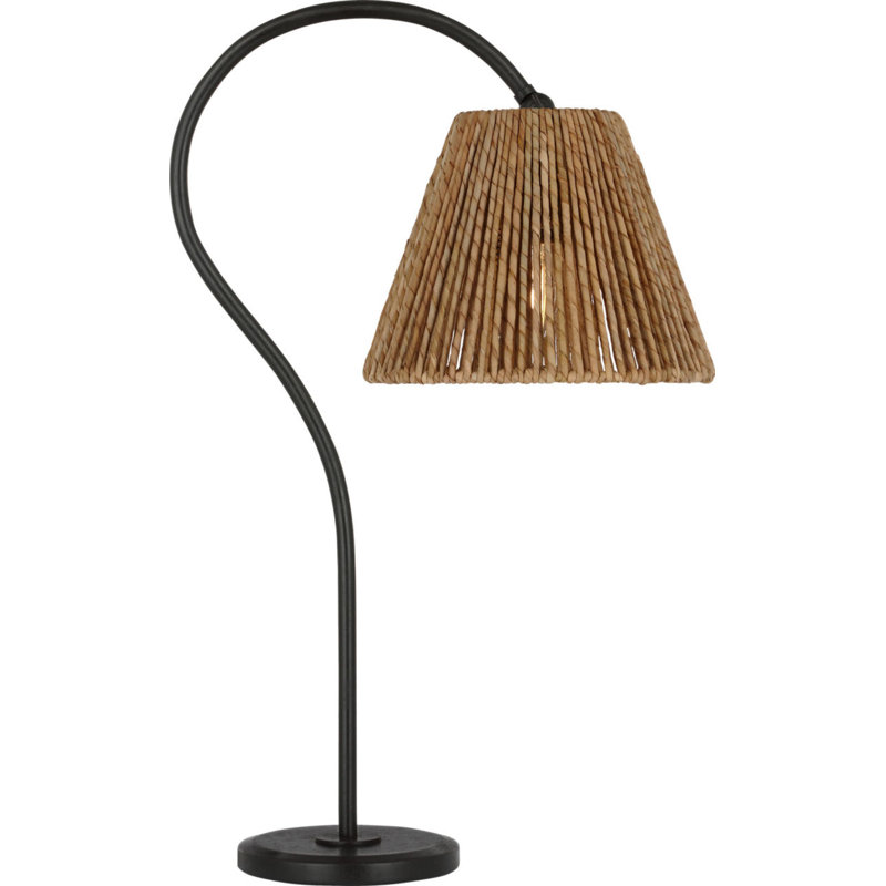 Dume 24" Arched Table Lamp, Aged Iron