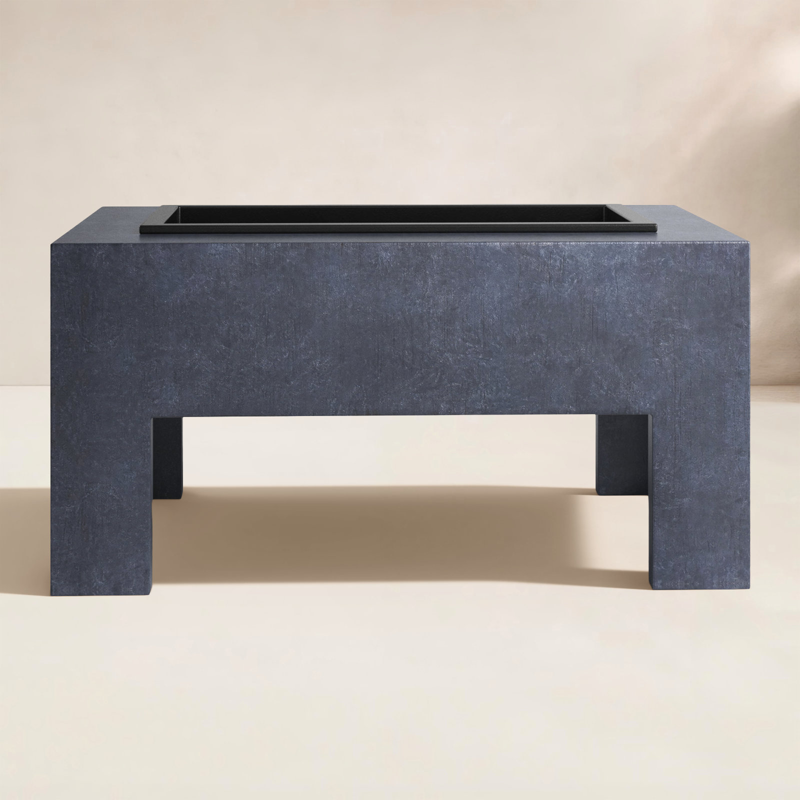 Armana Rectangle Fire Pit, Granite