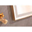 Miroir de salle de bain 60 po x 36 po à DEL avec cadre en aluminium, miroir de meuble-lavabo mural, anti-buée, mémoire, 3 couleurs, réglable en continu