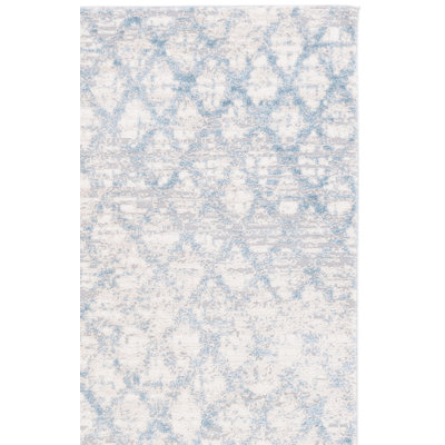 Peabody Geometric Blue/Ivory Area Rug