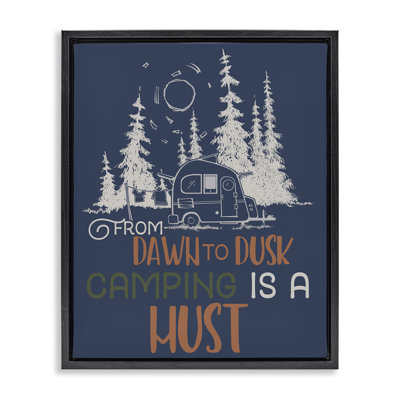 Dawn to Dusk Camping Framed Floater Canvas Wall Art by Steve Vanderbosch