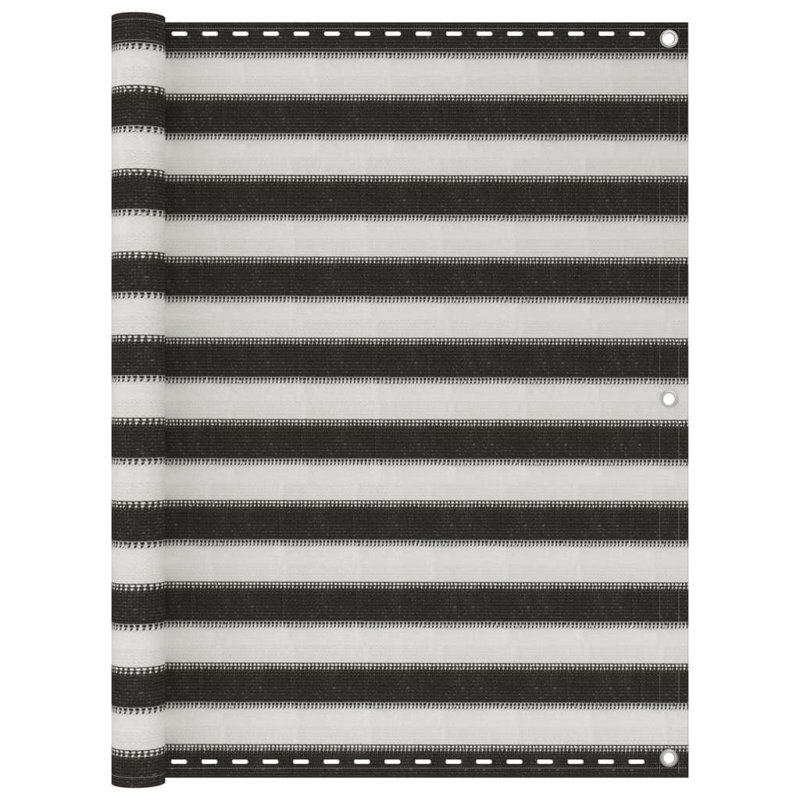 Écran de balcon en PEHD Vidaxl, L 118,1 po x P 35,4 po, Orange / brun / noir