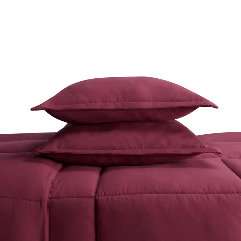 Twin XL Purple Microfiber Bed in a Bag Set