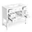 Meuble-lavabo simple de 36 po de style moderne avec 2 portes à fermeture douce, 6 tiroirs et poignée rétro en céramique, comptoir brillant, solution de rangement polyvalente pour un style contemporain-1633628285