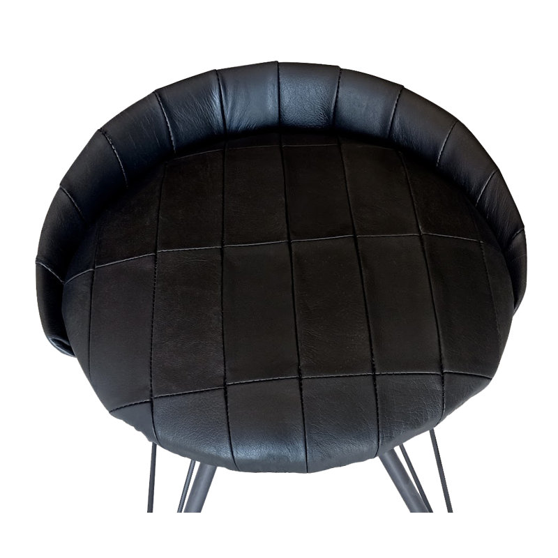 Tabouret de comptoir pivotant 25 po Donette, Noir