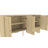 Martha 63"Wide Modern 4 Door Fluted Sideboard with Cable Management-685677351