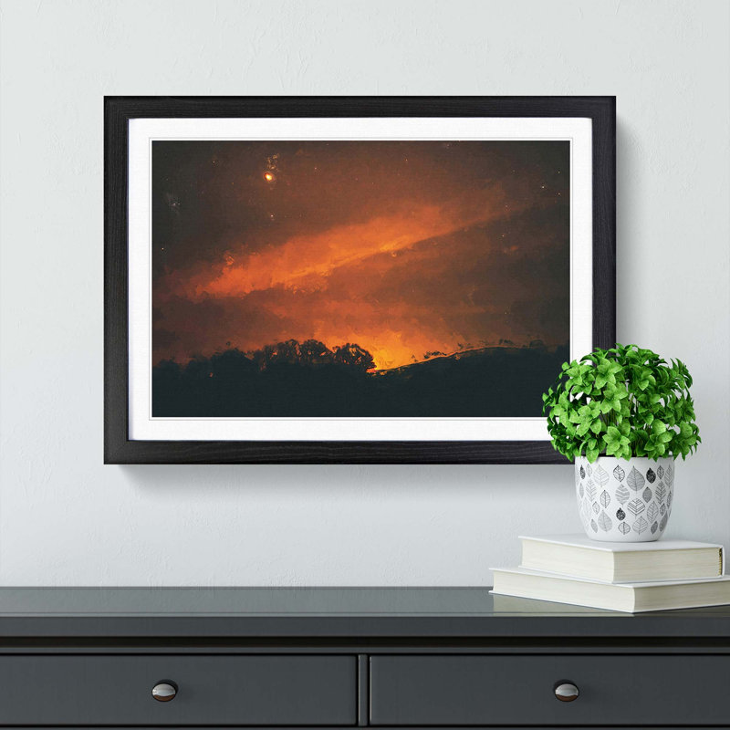 Orange Sky - Picture Frame Graphic Art Print, Black Framed, 48cm H x 65cm W x 2cm D
