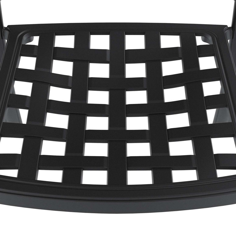 Ensemble 3 pièces de meubles de patio en aluminium coulé avec coussins, 3, H 28,35 po x l 39,37 po x P 39,37 po