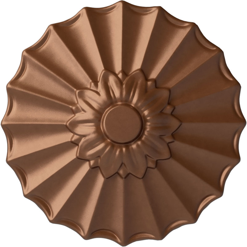 Médaillon de plafond l 9 po x P 1,375 po Shakuras, Cuivre poli