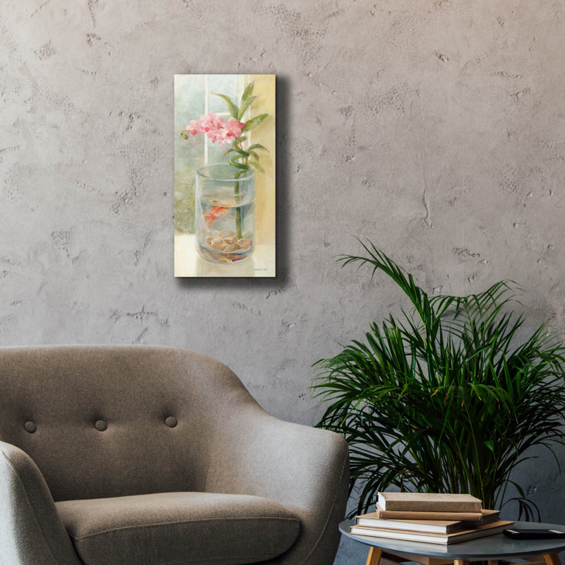 Art mural sur toile  «Peaceful Orchid 2» par Danhui Nai, H 24 po x l 12 po