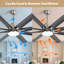 Ventilateur de plafond 66 pouces à profil bas en ABS avec lumières à intensité variable et moteur à courant continu réversible silencieux à 6 vitesses pour l'intérieur-143648392
