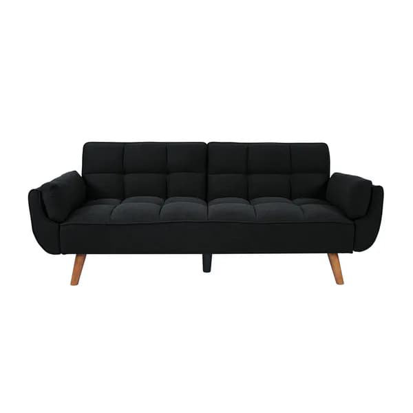 Canapé-lit 75 po, Polyester noir