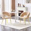 Ensemble de 2 chaises de salle à manger en velours avec chaînes et boules plaquées or-806624102-806624097