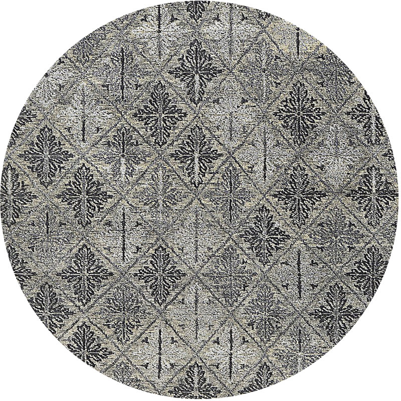 Catalano Geometric Indoor Rug, Round 5'