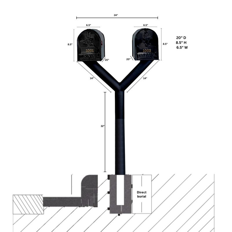 Penfield 70.875'' H Multi-Mount Post