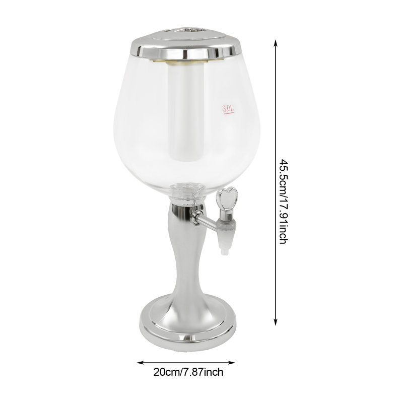 Distributeur de boissons 3L avec tube à glace, distributeur de bière de table pour bar et fêtes