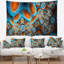 Tapisserie florale extraterrestre brune-28497396