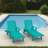Outdoor Wood Texture Pool Reclining Lounge Chaise  With Wheels & Cup Holder (Set of 2)-1081756957