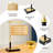 19.68'' H Modern Earthy Black/brass Metal Desk Lamps With Usb And Handwoven Shade For Living Room/bedroom