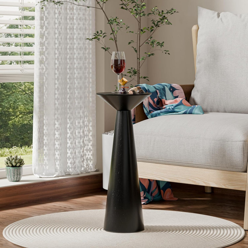 Small Drink Table Plant Stand Modern Martini Table for Small Space