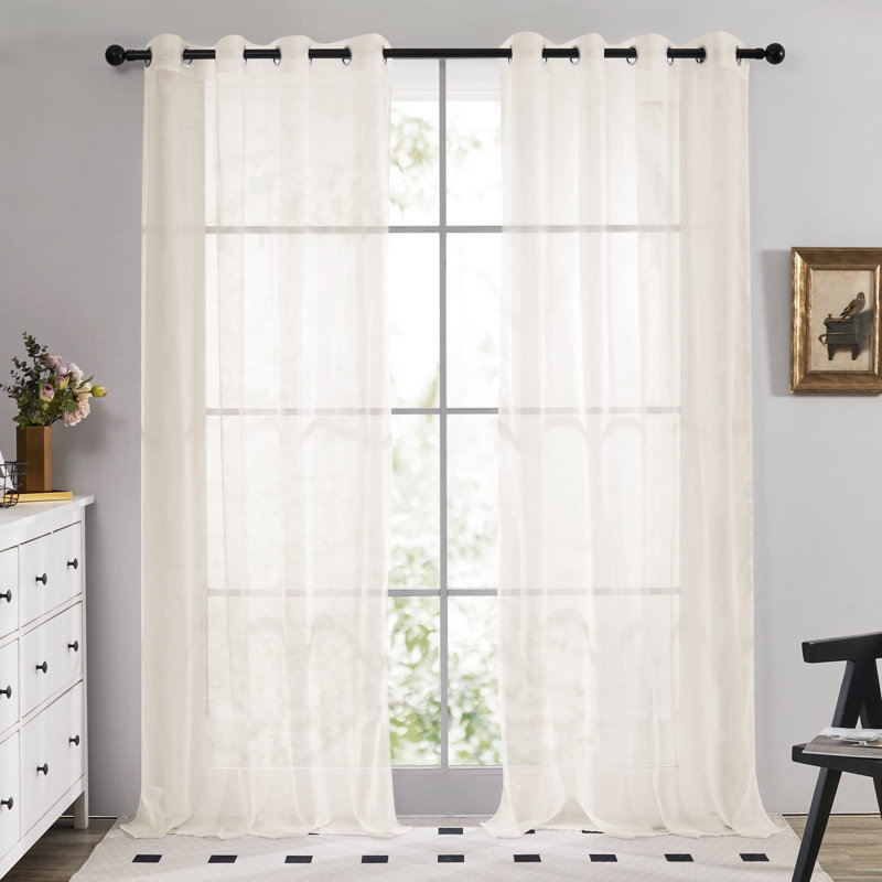 Doveton Blackout Curtain Pair, White, 140cm W x 90cm D