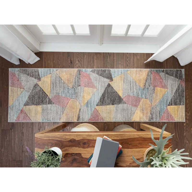 Whoa! Abstract Synthetic Area Rug, Runner 67 x 220cm