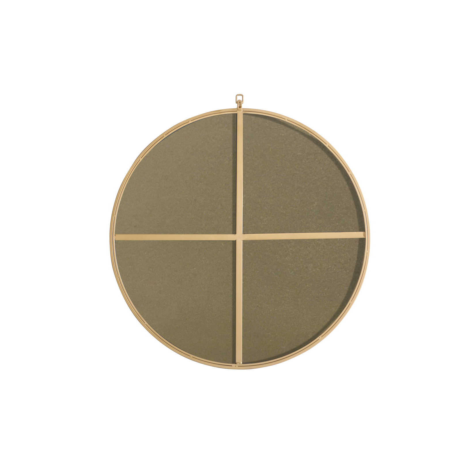 Cassie Metal/Manufactured Wood Round Wall Mirror, 36" x 36" , White