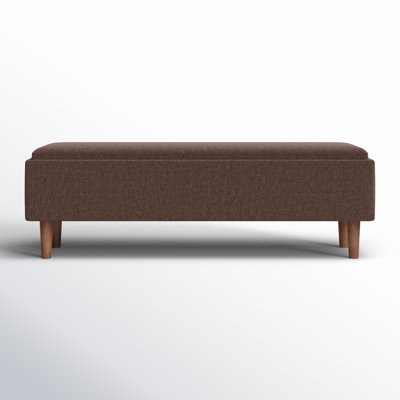 Rama Basketweave Upholstered Storage Bench