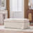 43.7" W Chenille Slipcovered Ottoman-1737487469