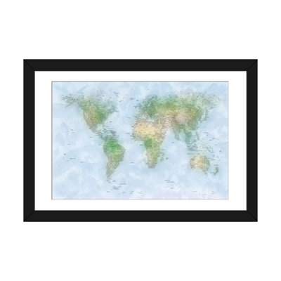 "carte du monde vi" par michael tompsett, impression sur toile