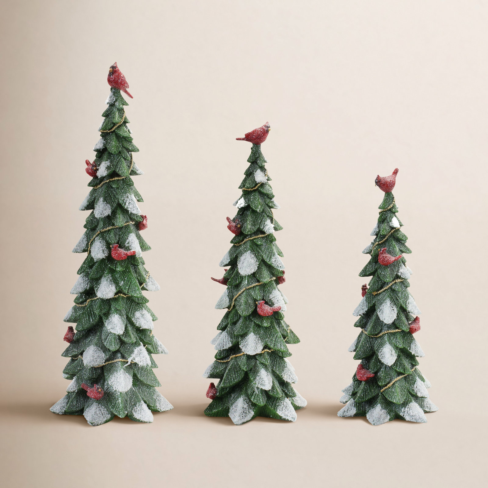 Haritha 3-Piece Frosted Tabletop Tree Set