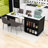 Devinder Wooden Kitchen Island with Extendable Dining Table, Built-in Charging Station and Ample Storage-1267879166