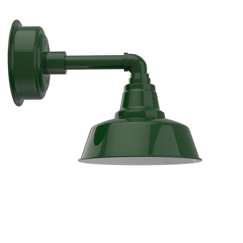 Luminaire de grange à del 1 lumière del Tamia, Vert rétro, H 10,18 po x l 10 po x P 20,75 po