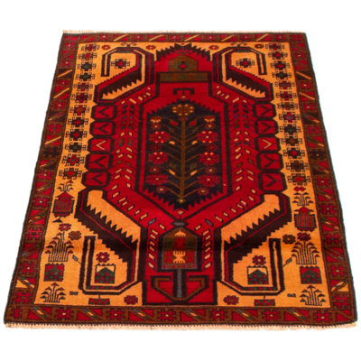 Tapis rouge foncé Lynnisha 2 pi 11 po x 4 pi 9 po