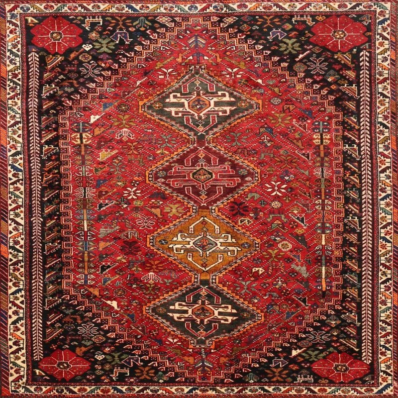 Oriental Indoor Rug, Square 7'