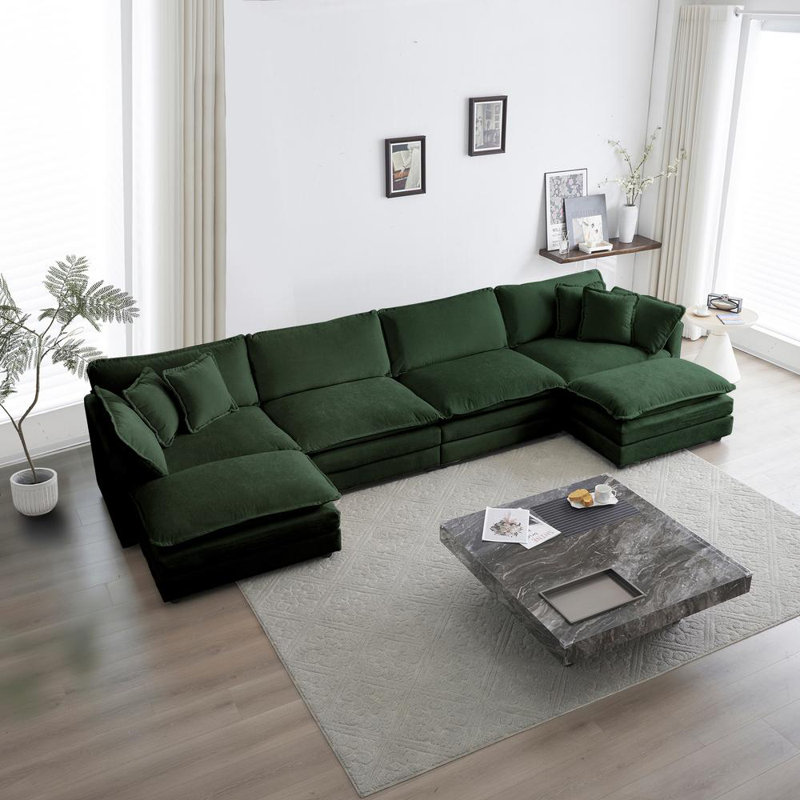 U-shaped Chenille Sectional Modular Sofa Couch
