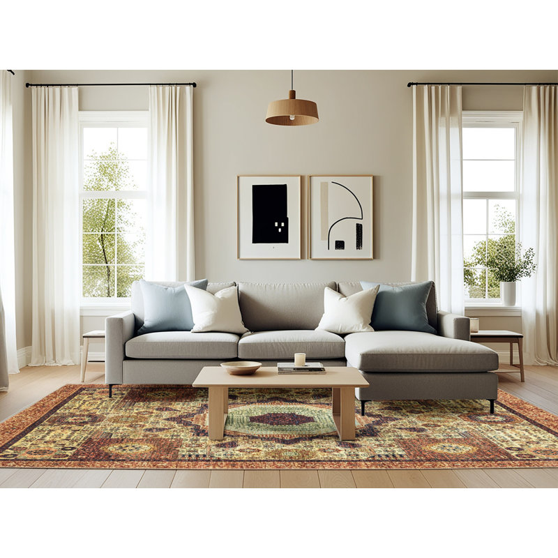 Abstract Indoor Rug, Rectangle 6' x 9'