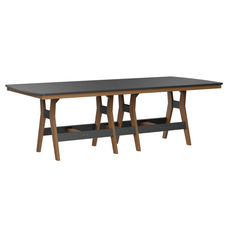 Harbor Outdoor Bar Table, Black, Natural Teak