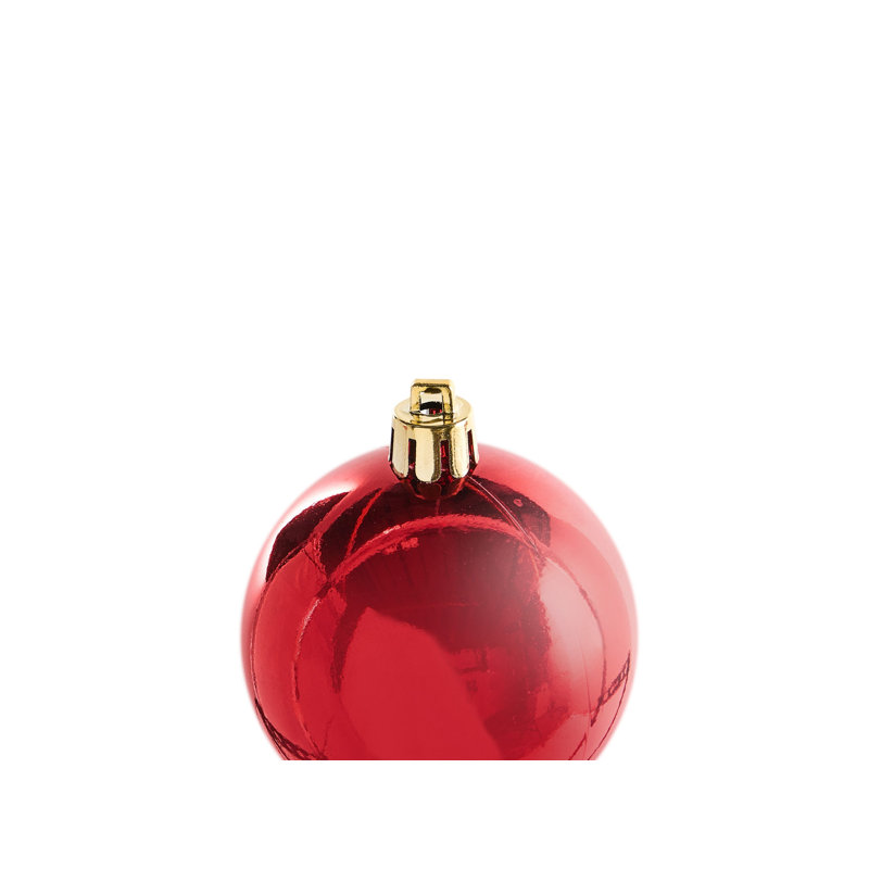 7cm Solid Colour Plastic / Acrylic Bauble, Red