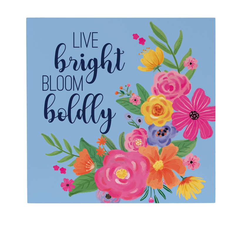 Décoration murale d'intérieur Bunny Blooms, Live Bright Bloom, L 12 po x H 12 po