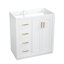 Ensemble de meuble-lavabo autoportant avec cadre en bois massif 30 po, 3 tiroirs et portes à fermeture douce-556465988-556465990