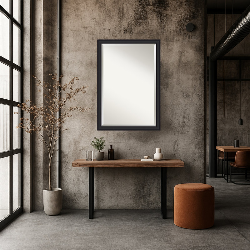 Miroir mural Oliver, 27 po x 39 po, Noir