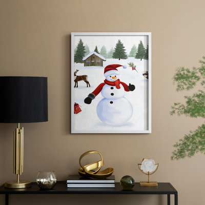Christmas Holiday Art CCCXCV Framed Print - Solid Wood