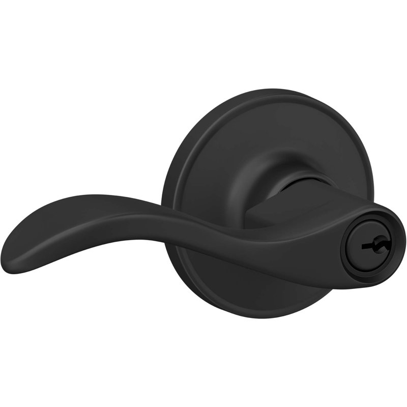Seville Keyed (Entry) Door Lever, Matte Black