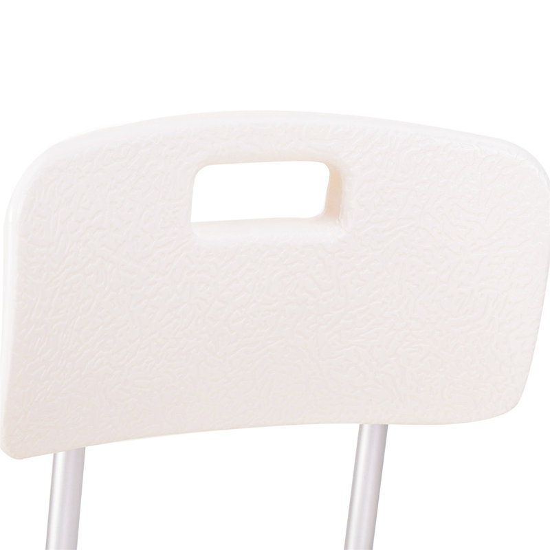 Adjustable Non-Slip Shower And Bath Chair, 55Wx50.6Dx67.5-85.5H Cm-Cream White