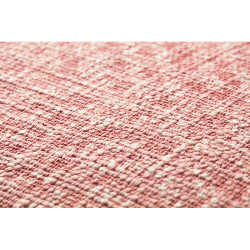 Pink Cotton Square Pillow with Tassels 22" x 22"