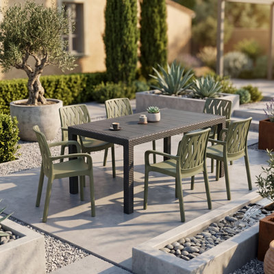 Plastic Patio Dining Set Table,