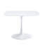 Table de salle à manger 4-6 sièges blanche, 42,1 po avec plateau d'usure et pieds en métal-721570922