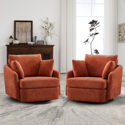 40.6'' Wide Swivel Club Chair（Set of 2)