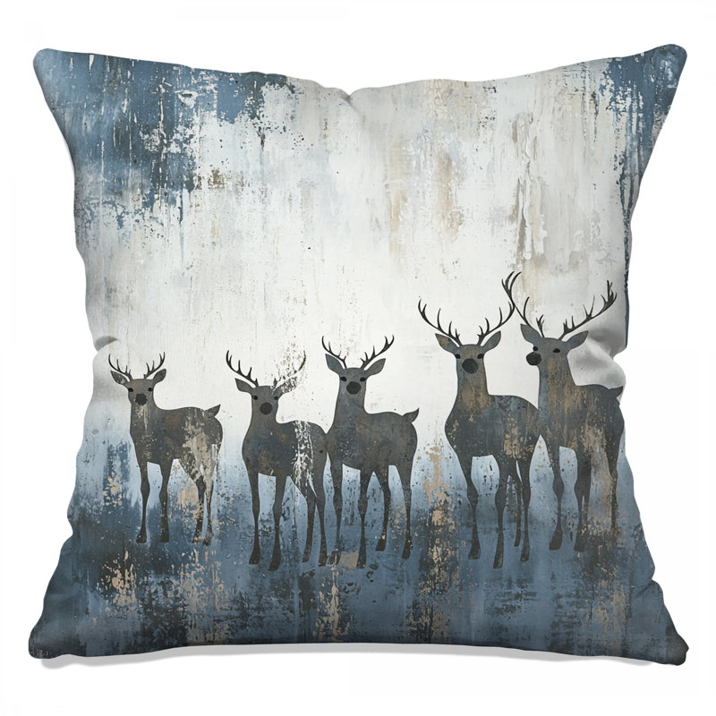Coussin Deer, 14 X 14 pouces